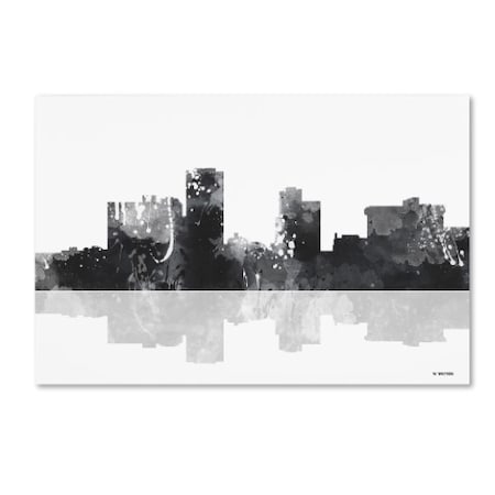 Marlene Watson 'Little Rock Arkansas Skyline BG-1' Canvas Art,12x19